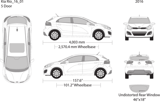 2016 Kia Rio5 vector wrap template, Design-Ready PDF - GravBase