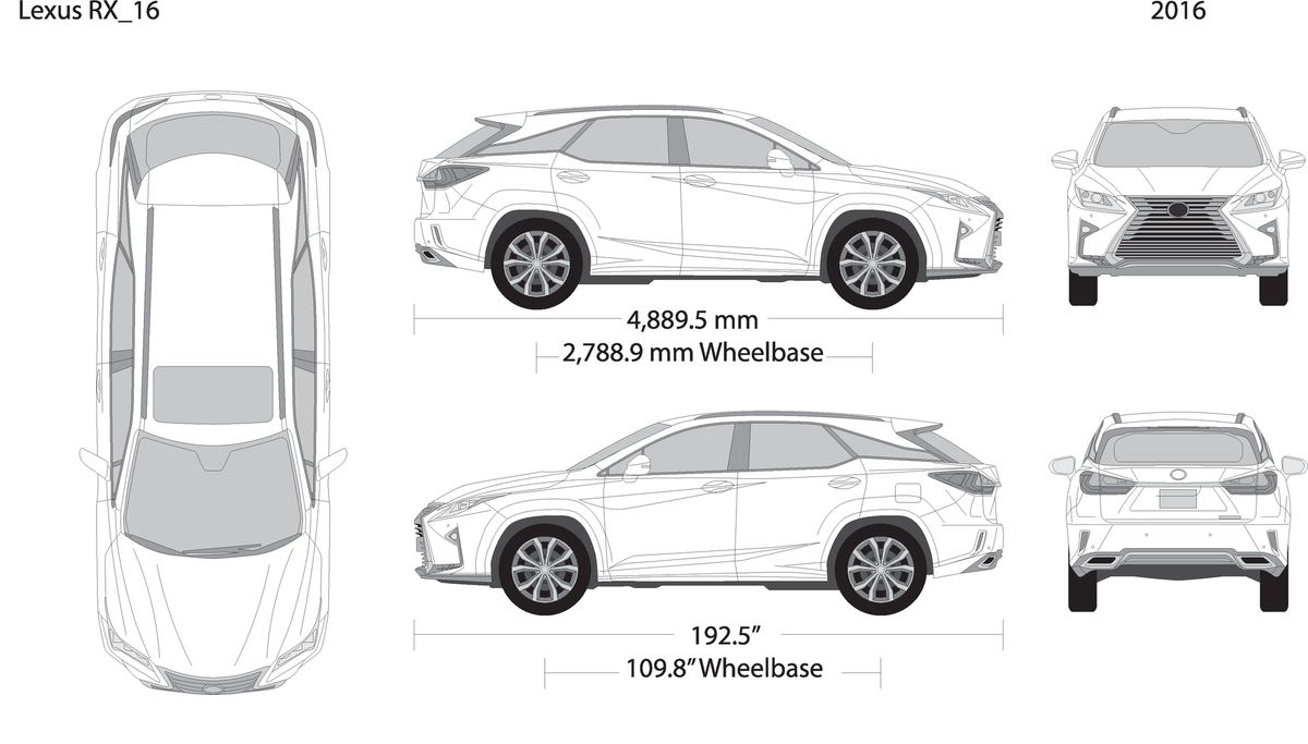 2016 Lexus Rx V16 Vehicle Wrap Template