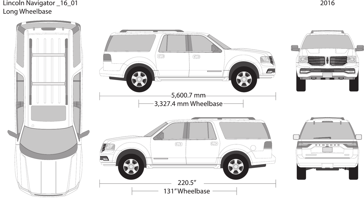 2016 Lincoln Navigator vector wrap template V01, Design-Ready PDF - GravBase