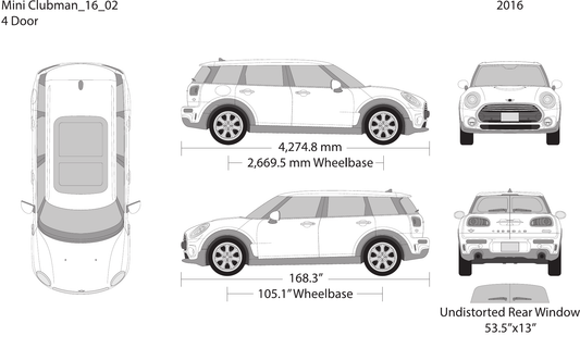 2016 Mini Cooper Mini Clubman vector wrap template, Design-Ready PDF - GravBase