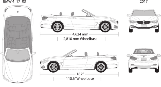 2017 BMW 4 vector wrap template, Design-Ready PDF - GravBase