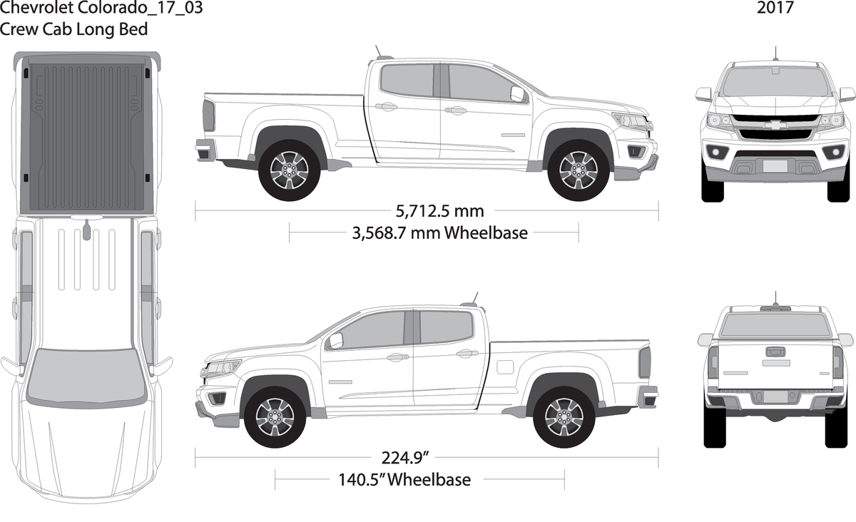 2017 Chevy Colorado V03 Vehicle Wrap Template