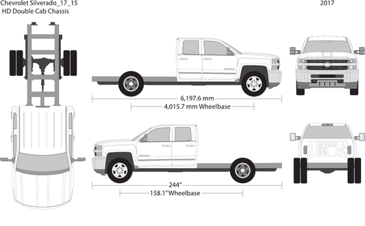 2017 Chevy Silverado 2500-3500 HD vector wrap template V15, Design-Ready PDF - GravBase