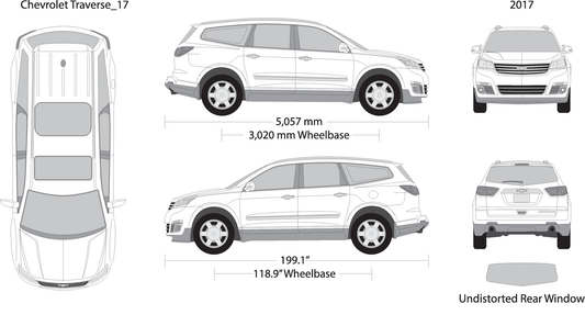2017 Chevy Traverse V17 Vehicle Wrap Template