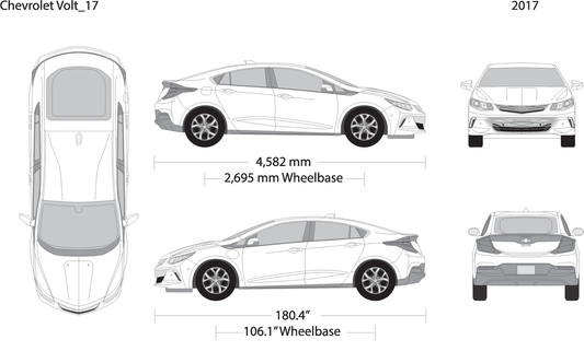 2017 Chevy Volt V17 Vehicle Wrap Template