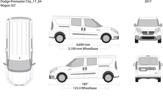 2017 Dodge Promaster City V04 Vehicle Wrap Template