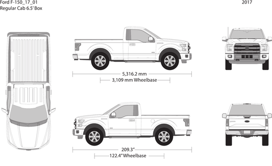 2017 Ford F-150 vector wrap template V01, Design-Ready PDF - GravBase
