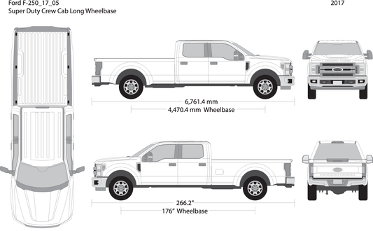 2017 Ford F 250 V05 Vehicle Wrap Template