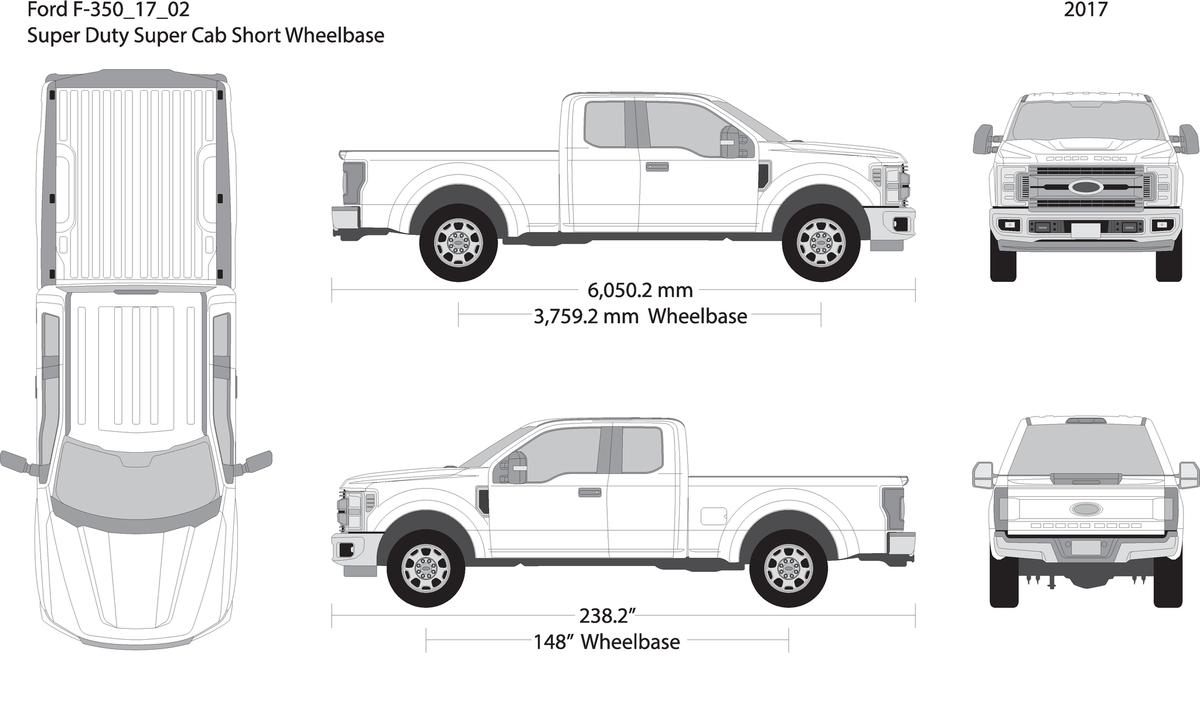2017 Ford F 350 V02 Vehicle Wrap Template