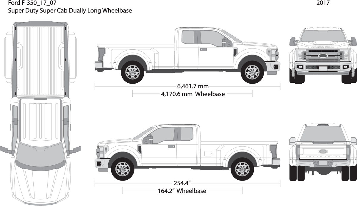 2017 Ford F 350 V07 Vehicle Wrap Template