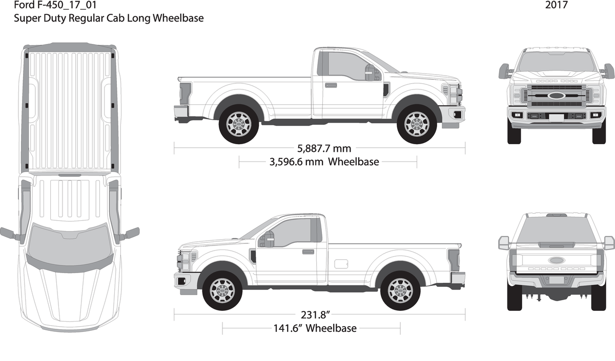 2017 Ford F 450 V01 Vehicle Wrap Template