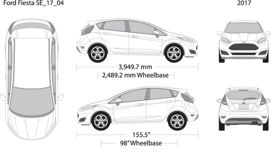 2017 Ford Fiesta V04 Vehicle Wrap Template