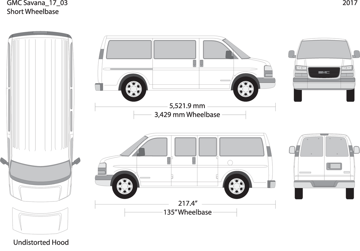 2017 Gmc Savana V03 Vehicle Wrap Template