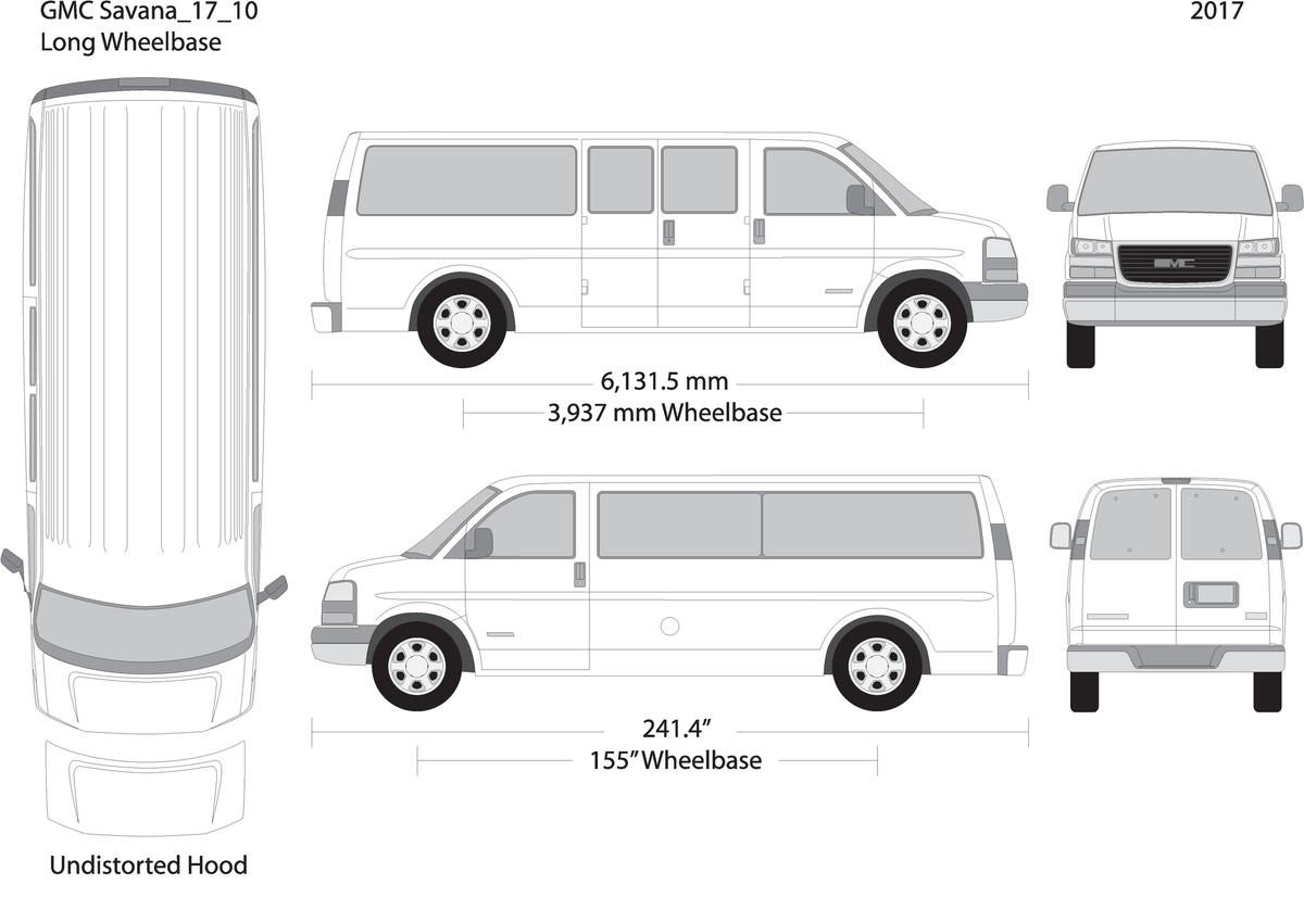 2017 Gmc Savana V10 Vehicle Wrap Template