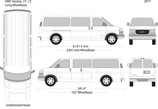 2017 Gmc Savana V12 Vehicle Wrap Template