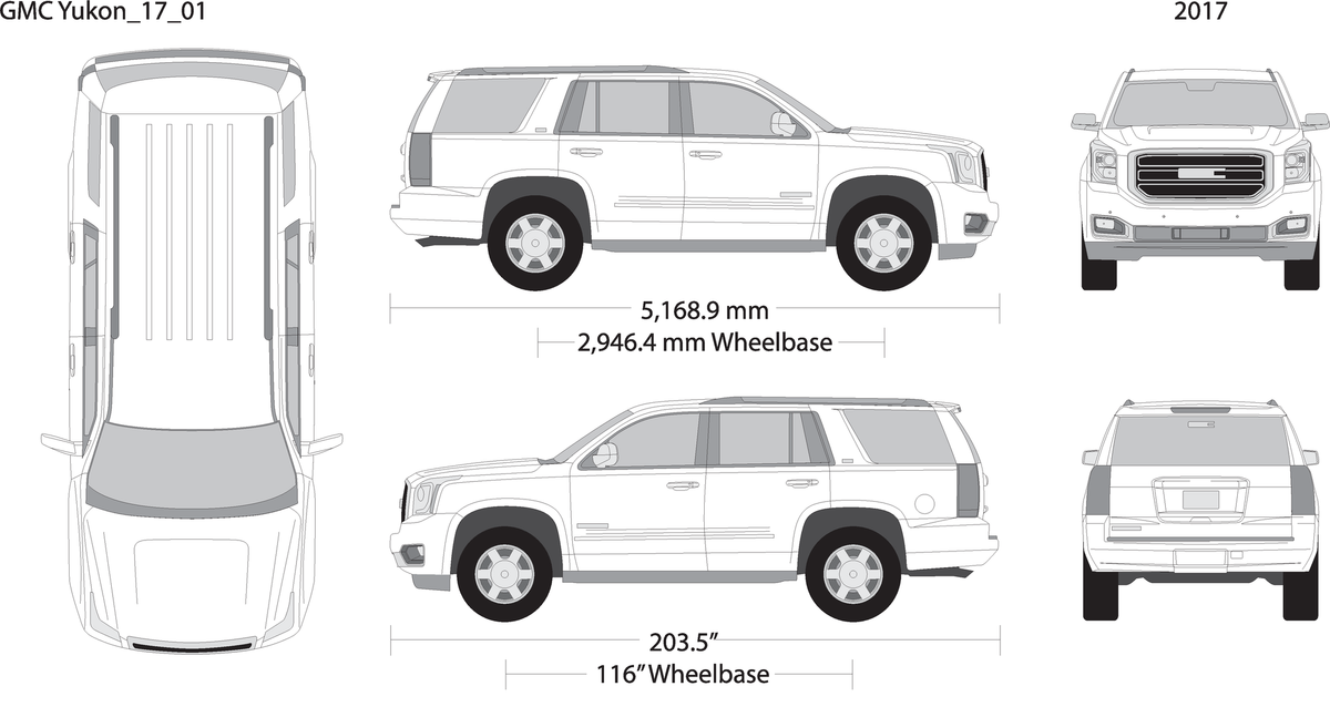 2017 Gmc Yukon V01 Vehicle Wrap Template