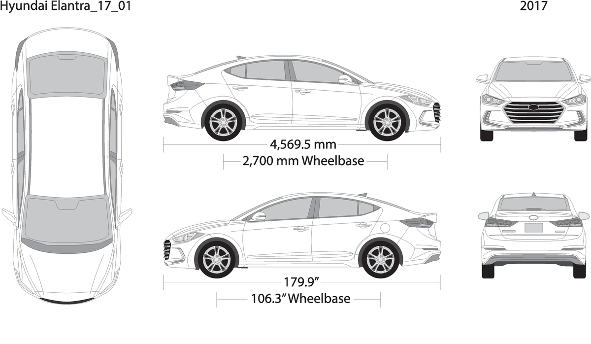 2017 Hyundai Elantra V01 Vehicle Wrap Template