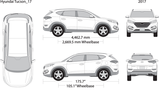 2017 Hyundai Tucson V17 Vehicle Wrap Template