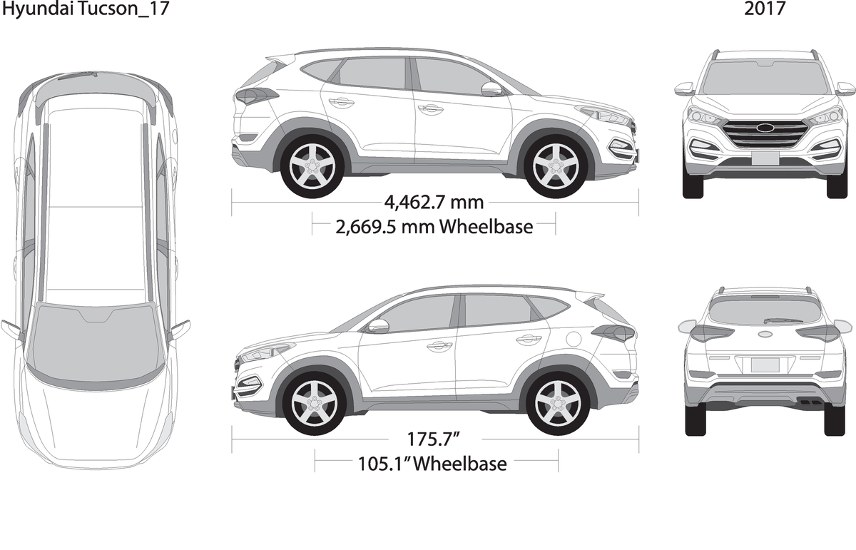 2017 Hyundai Tucson V17 Vehicle Wrap Template