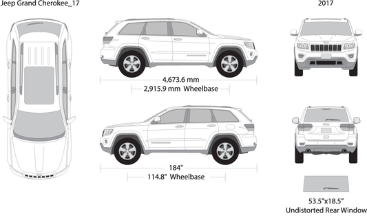 2017 Jeep Grand Cherokee V17 Vehicle Wrap Template