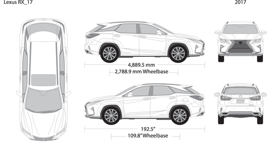 2017 Lexus Rx V17 Vehicle Wrap Template