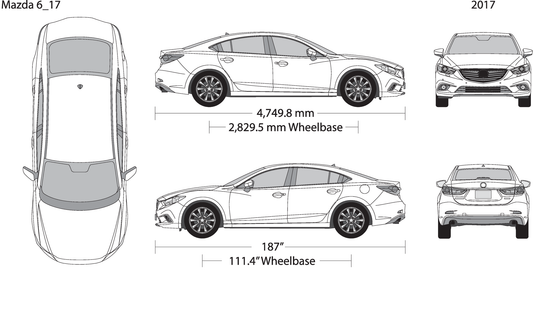 2017 Mazda Mazda 6 V01 Vehicle Wrap Template