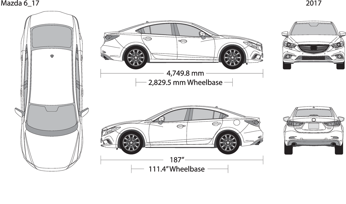 2017 Mazda Mazda 6 V01 Vehicle Wrap Template