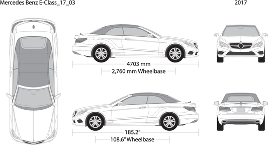 2017 Mercedes E Class V03 Vehicle Wrap Template