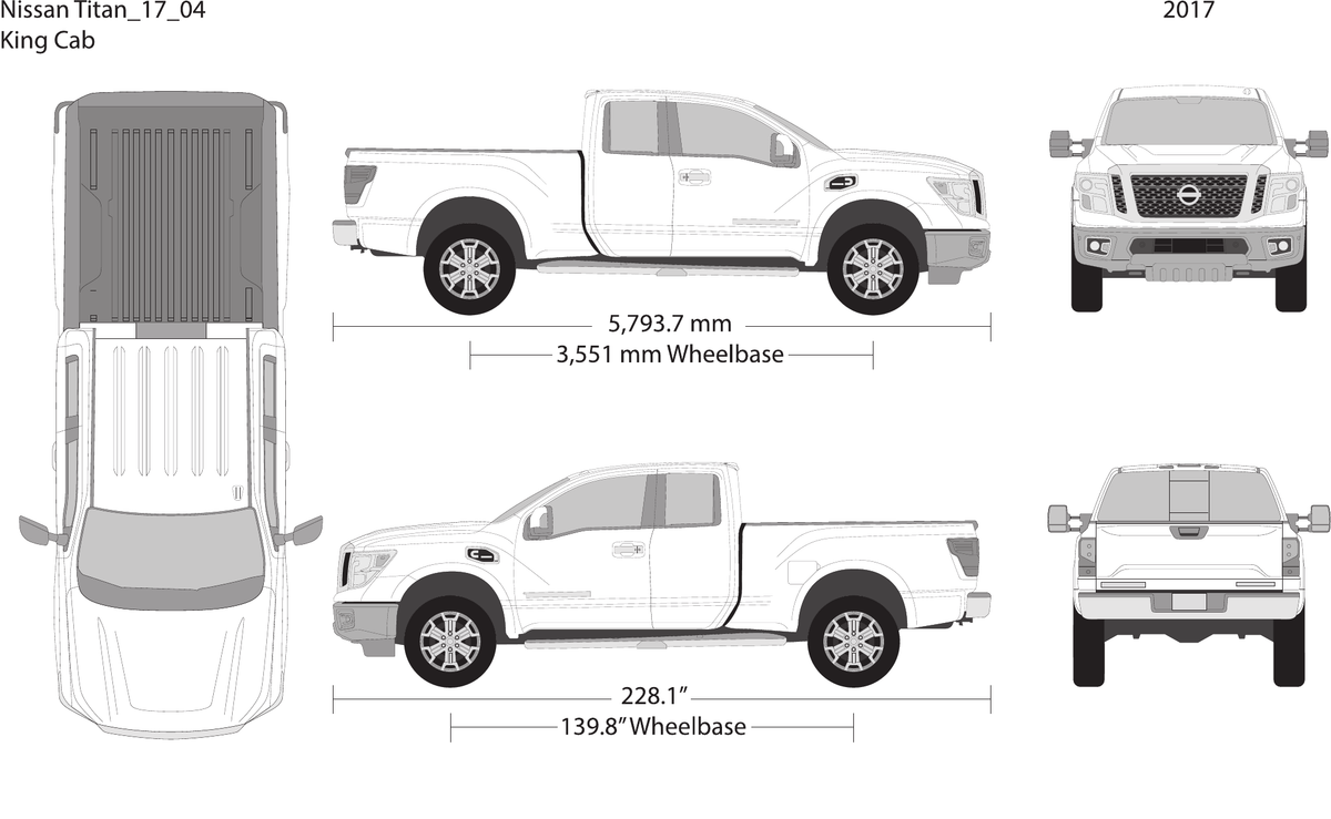 2017 Nissan Titan vector wrap template V04, Design-Ready PDF - GravBase
