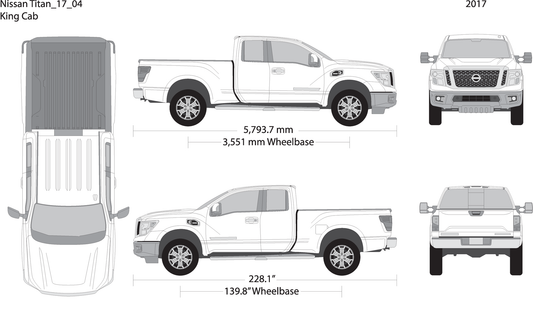 2017 Nissan Titan V04 Vehicle Wrap Template