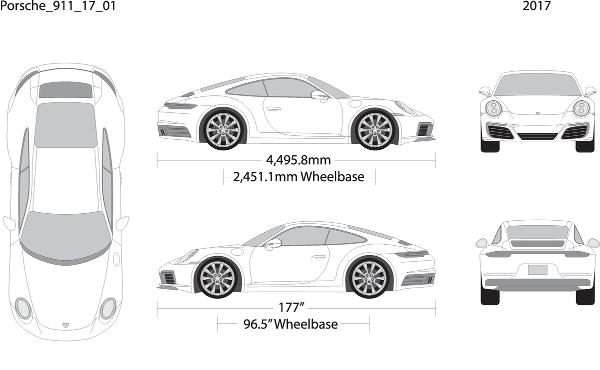 2017 Porsche 911 V01 Vehicle Wrap Template