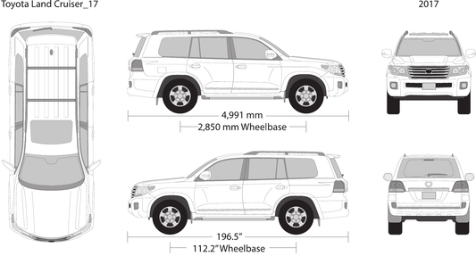 2017 Toyota Land Cruiser Vector Wrap Template - GravBase