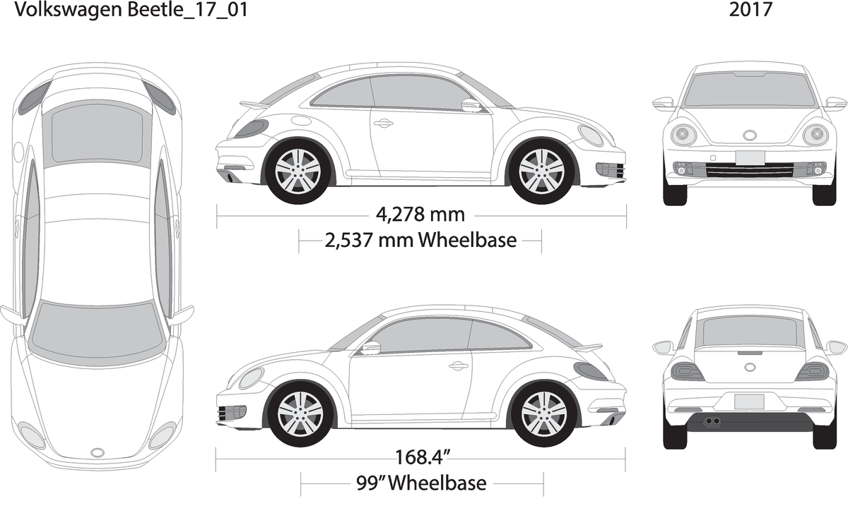 2017 Volkswagen Beetle V01 Vehicle Wrap Template