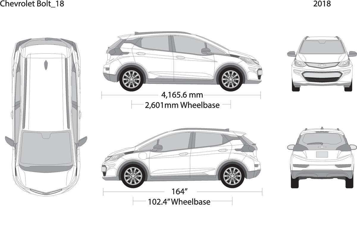 2018 Chevy Bolt V18 Vehicle Wrap Template