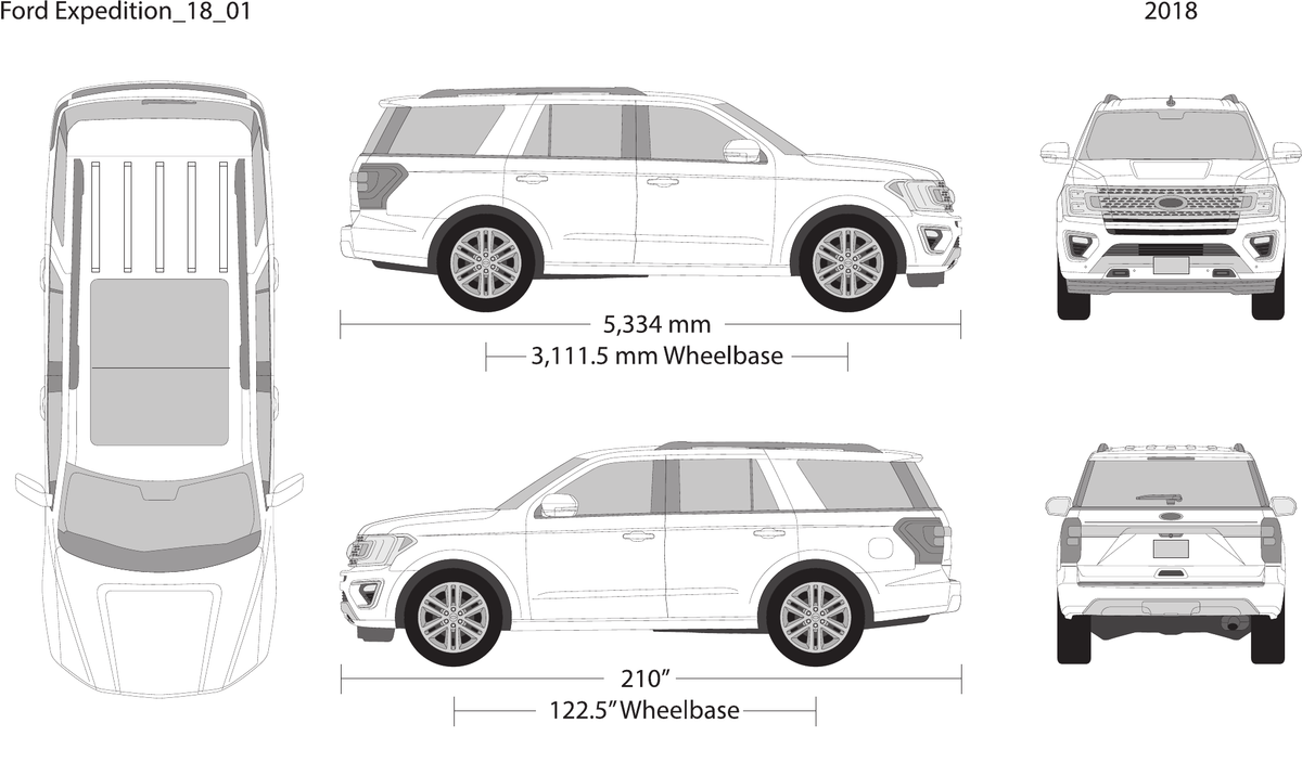 2018 Ford Expedition Vector Wrap Template - GravBase