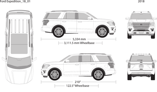 2018 Ford Expedition Vector Wrap Template - GravBase