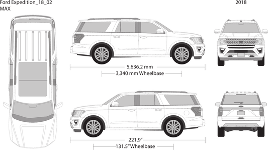 2018 Ford Expedition Vector Wrap Template - GravBase