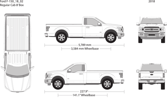 2018 Ford F-150 vector wrap template V02, Design-Ready PDF - GravBase