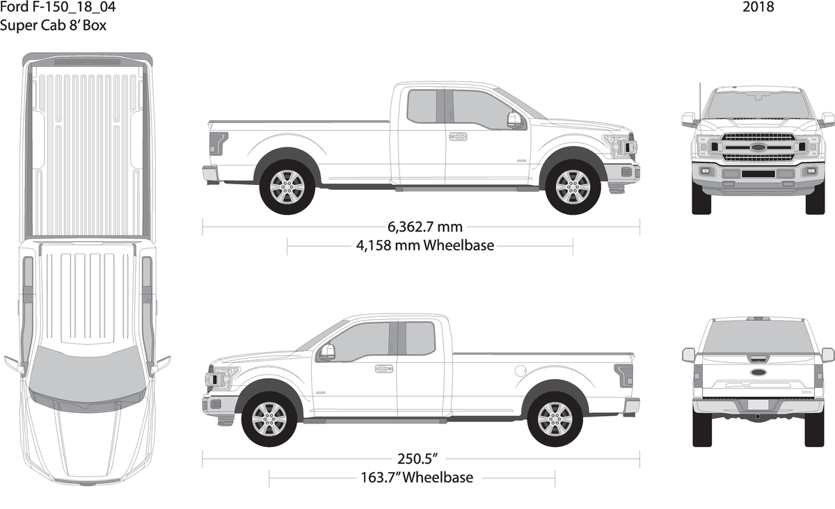 2018 Ford F 150 V04 Vehicle Wrap Template