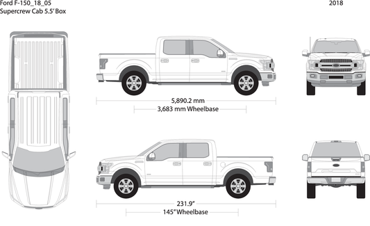 2018 Ford F 150 V05 Vehicle Wrap Template