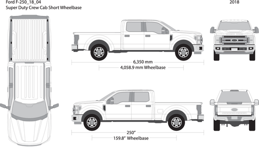 2018 Ford F 250 V04 Vehicle Wrap Template
