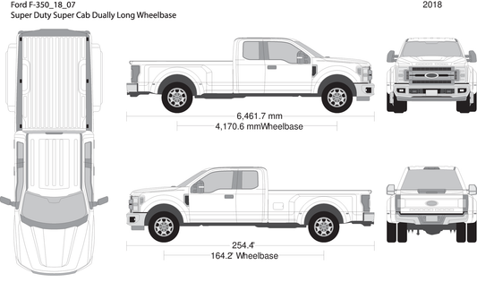 2018 Ford F 350 V07 Vehicle Wrap Template