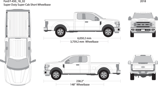 2018 Ford F 450 V02 Vehicle Wrap Template