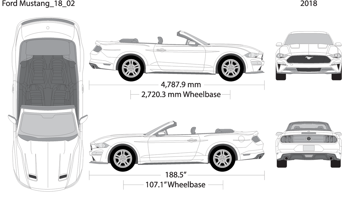 2018 Ford Mustang V02 Vehicle Wrap Template