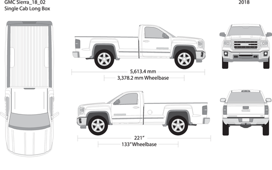 2018 Gmc Sierra 1500 V02 Vehicle Wrap Template