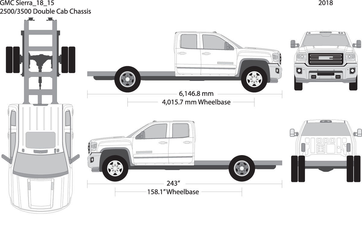 2018 Gmc Sierra 2500 3500 Hd V15 Vehicle Wrap Template