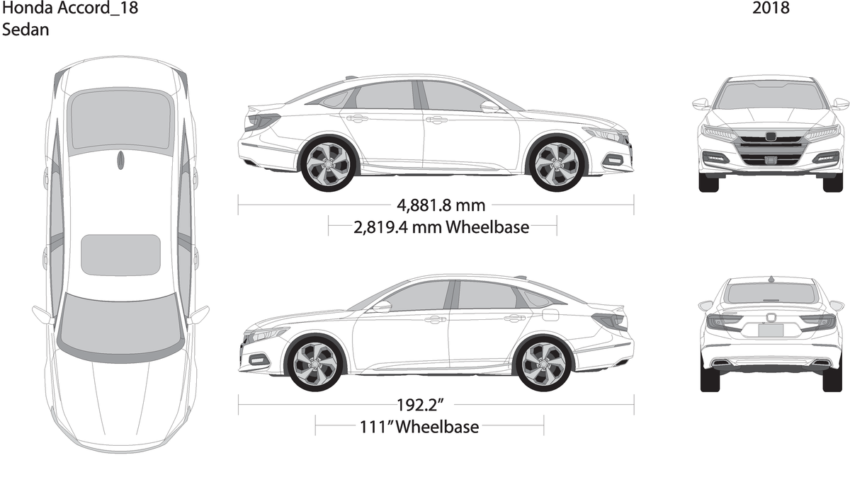 2018 Honda Accord Sedan V01 Vehicle Wrap Template