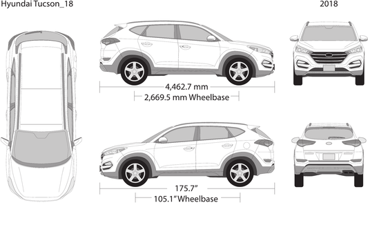 2018 Hyundai Tucson Vector Wrap Template - GravBase
