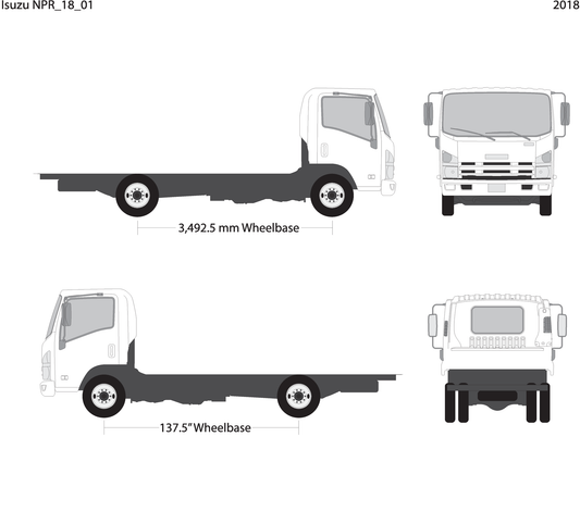 2018 Isuzu Npr V01 Vehicle Wrap Template