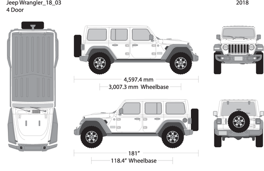 2018 Jeep Wrangler V03 Vehicle Wrap Template